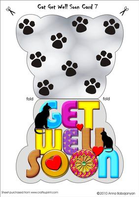Cat Get Well Soon Card 7