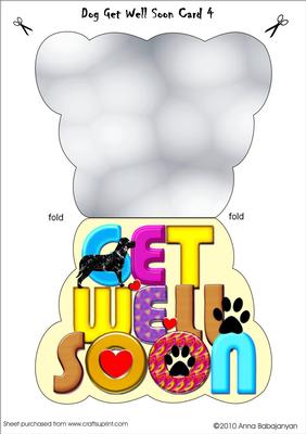 Dog Get Well Soon Card 4
