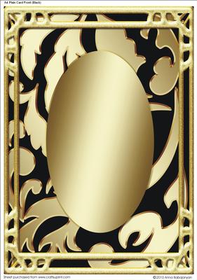 A4 Plain Card Front (black)