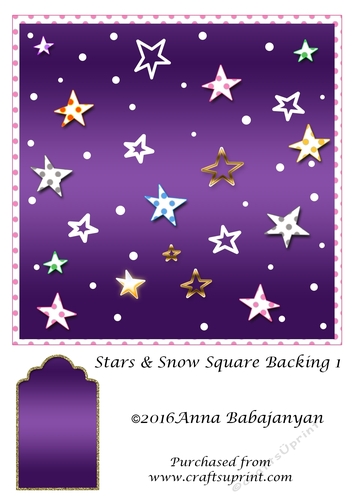 Stars & Snow Square Backing 1