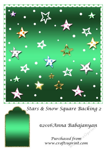 Stars & Snow Square Backing 2