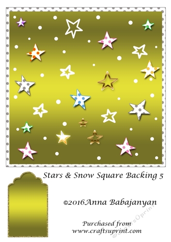 Stars & Snow Square Backing 5