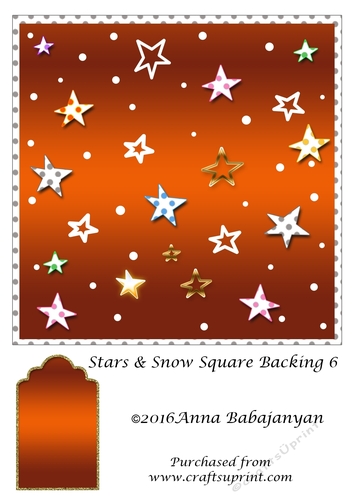 Stars & Snow Square Backing 6