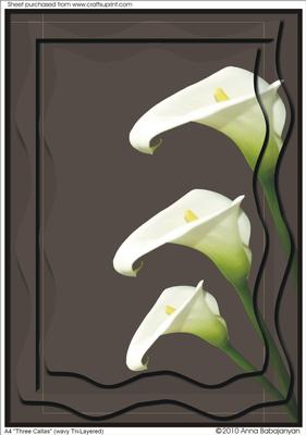 A4 "three Callas" (wavy Tri-layered)