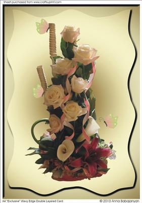 A4 "exclusive" Wavy Edge Double Layered Card