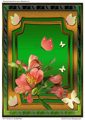 A4 "flowers & Butterflies"