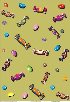 Candies on Banana Yellow