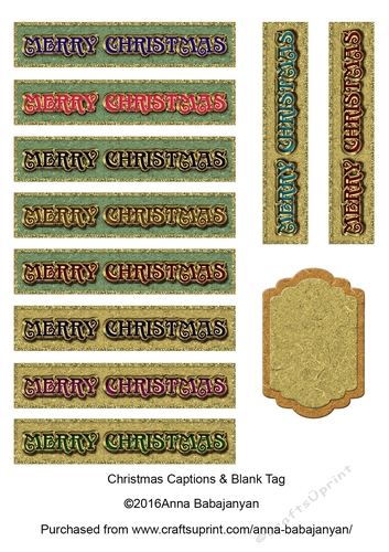 Christmas Captions & Blank Tag