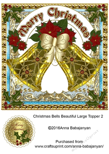 Christmas Bells Beautiful Large Topper 2