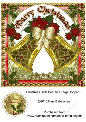 Christmas Bells Beautiful Large Topper 3