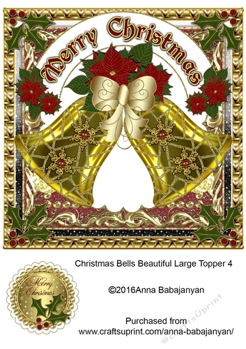 Christmas Bells Beautiful Large Topper 4