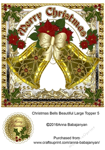 Christmas Bells Beautiful Large Topper 5