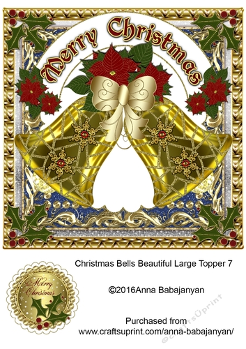Christmas Bells Beautiful Large Topper 7