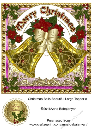 Christmas Bells Beautiful Large Topper 8