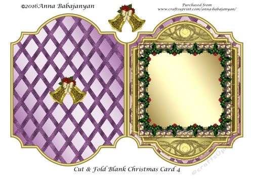 Cut & Fold Blank Christmas Card 4