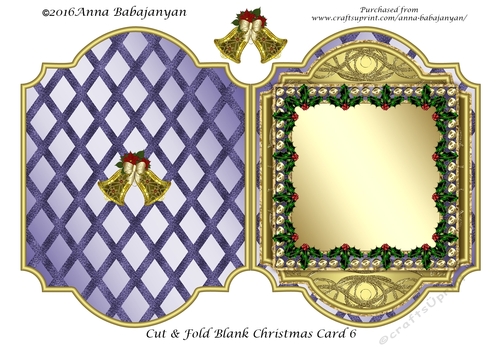 Cut & Fold Blank Christmas Card 6