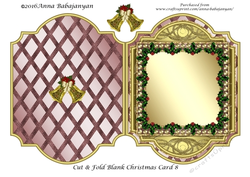 Cut & Fold Blank Christmas Card 8