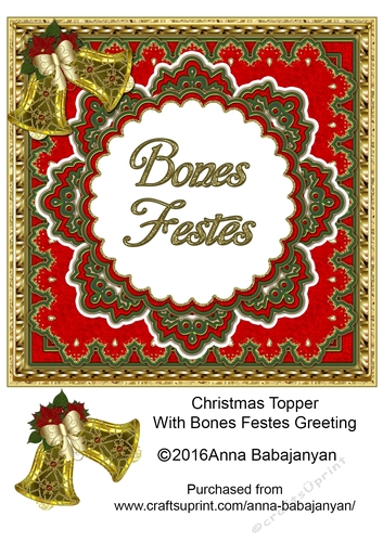 Christmas Topper With Bones Festes Greeting