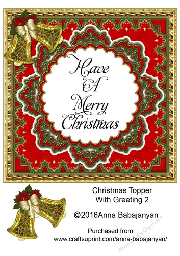 Christmas Topper With Greeting 2