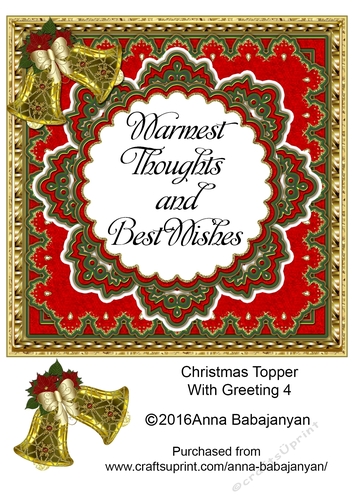 Christmas Topper With Greeting 4