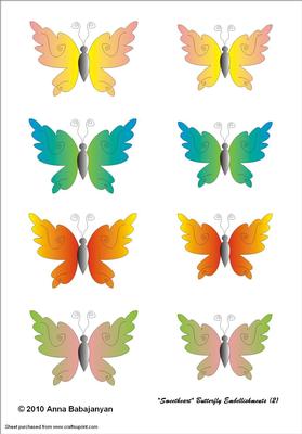 Sweetheart Butterfly Embellishments 2