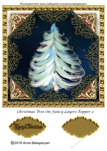 Christmas Tree On Fancy Layers Topper 2