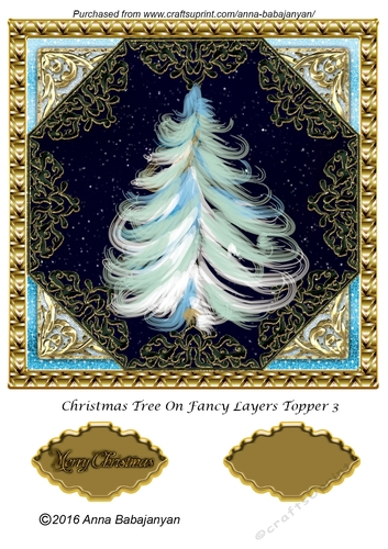 Christmas Tree On Fancy Layers Topper 3
