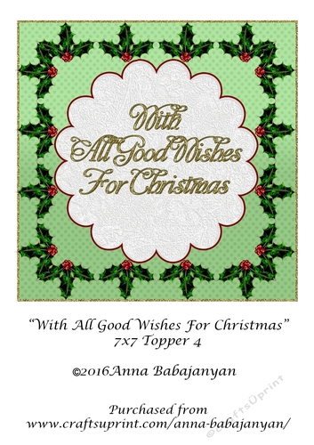 With All Good Wishes For Christmas 7x7 Topper 4