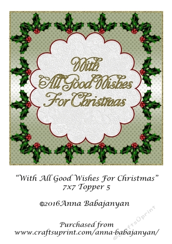With All Good Wishes For Christmas 7x7 Topper 5