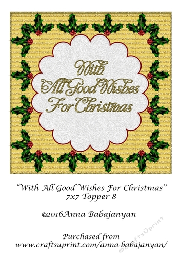 With All Good Wishes For Christmas 7x7 Topper 8