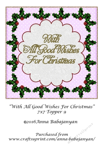 With All Good Wishes For Christmas 7x7 Topper 9