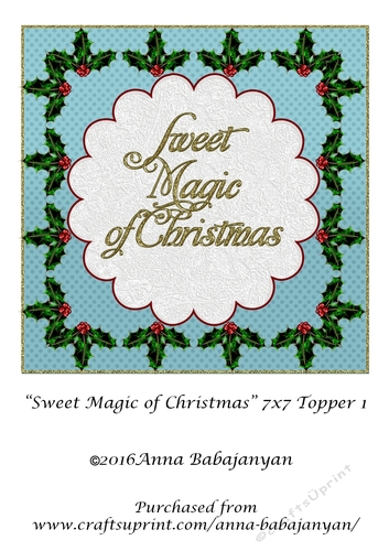 Sweet Magic of Christmas 7x7 Topper 1