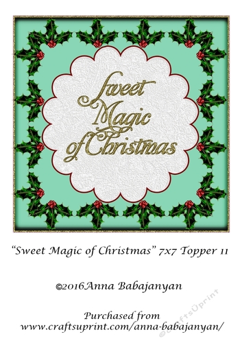Sweet Magic of Christmas 7x7 Topper 11