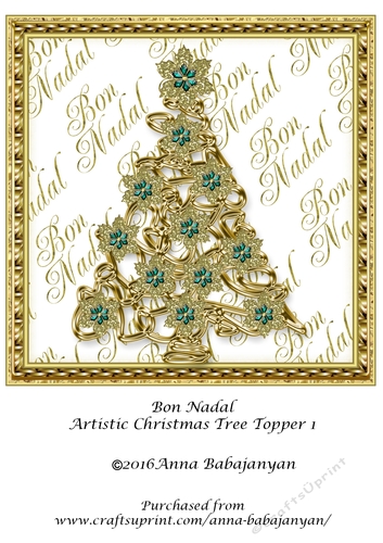 Bon Nadal Artistic Christmas Tree Topper 1