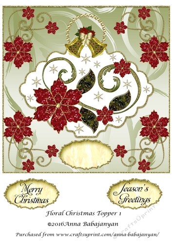 Floral Christmas Topper 1