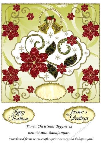 Floral Christmas Topper 12