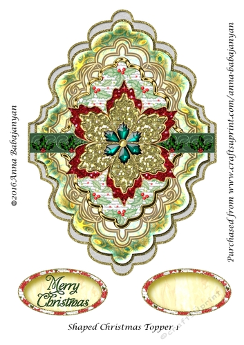 Shaped Christmas Topper 1
