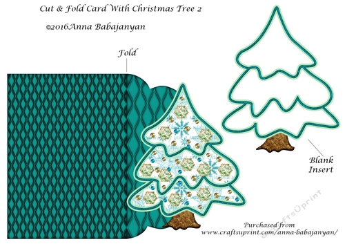 Cut & Fold Card With Christmas Tree 2