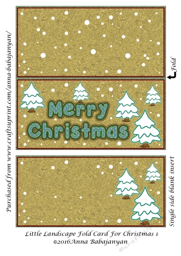 Little Landscape Fold Card For Christmas 1