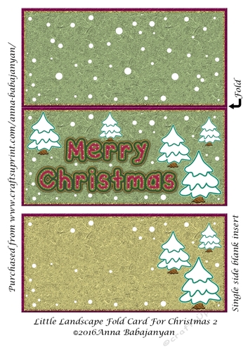 Little Landscape Fold Card For Christmas 2