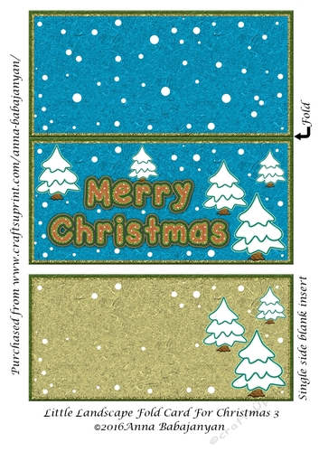 Little Landscape Fold Card For Christmas 3