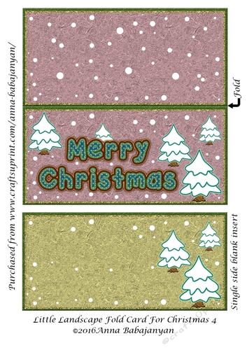 Little Landscape Fold Card For Christmas 4