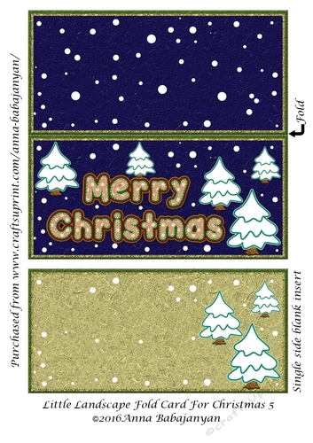Little Landscape Fold Card For Christmas 5