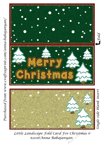 Little Landscape Fold Card For Christmas 6