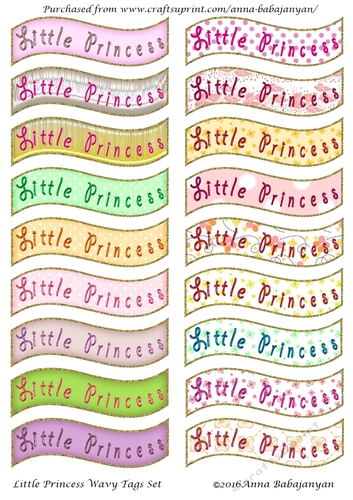 Little Princess Wavy Tags Set