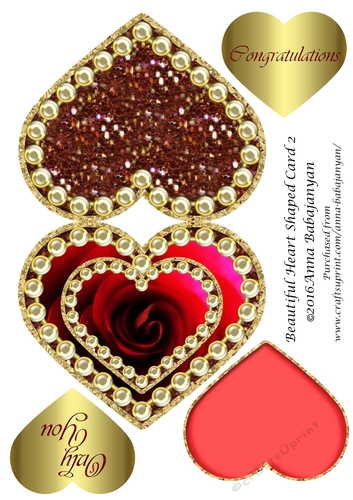 Beautiful Heart Shaped Card 2