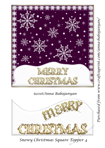 Snowy Christmas Square Topper 4