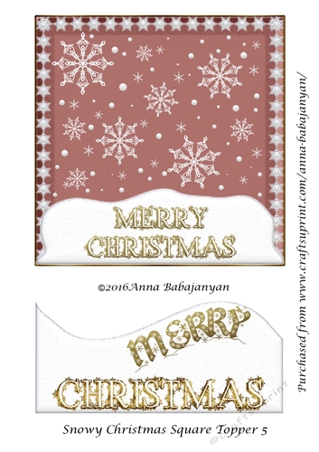 Snowy Christmas Square Topper 5