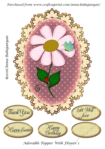 Adorable Topper With Flower 1