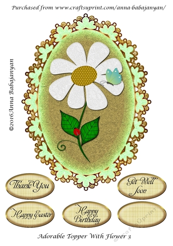 Adorable Topper With Flower 3